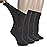 Hugh Ugoli Women\'s Cotton Diabetic Crew Socks, Wide, Thin, Loose Fit and Stretchy, Seamless Toe & Non-Binding Top, 4 Pairs, Charcoal Black, Shoe Size: 6-9