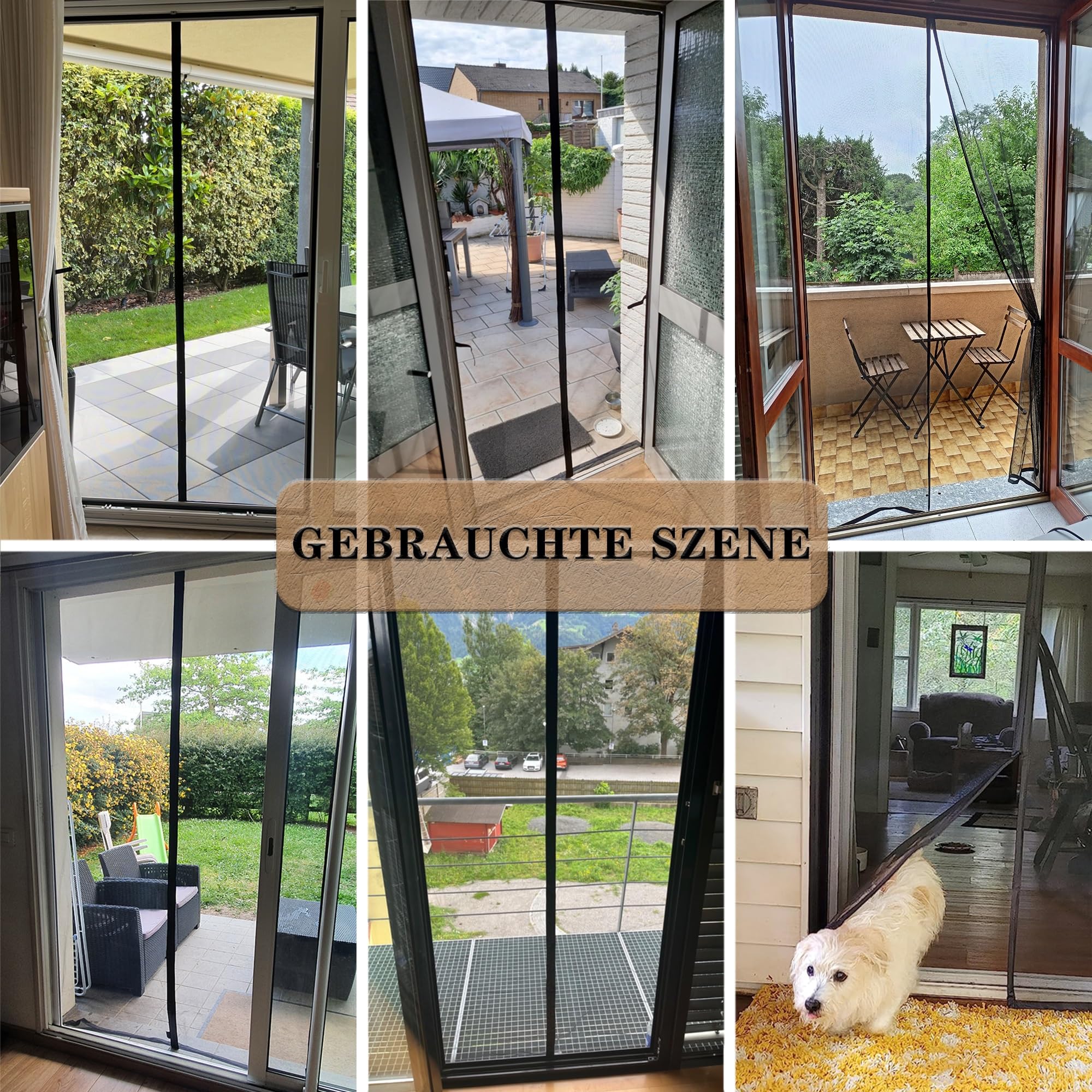 Zanzariera Magnetica Porta 270x190cm Tenda con Magneti Ancora Più Potenti Tenda Calamita Zanzariere Magneti Extra Forti Apertura e Chiusura Silenziosa Nero