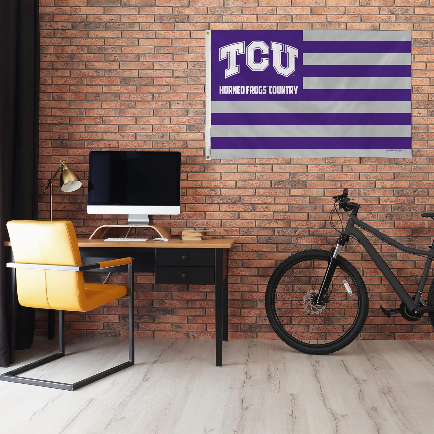 Rico Industries NCAA TCU Horned Frogs Country 3' x 5' Banner Flag 3' x 5' Banner Flag Single Sided - Indoor or Outdoor - Home Décor