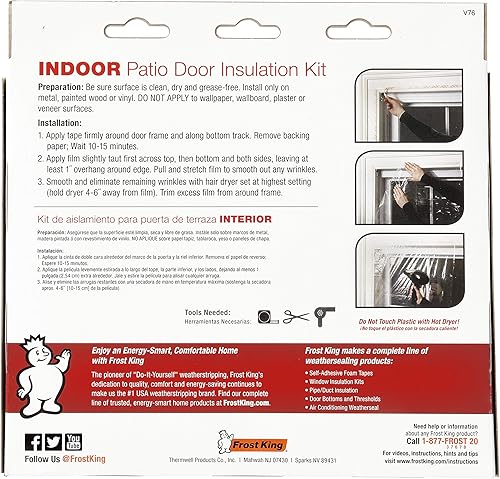 Miniatura 3 de Frost King V76H - Kit de ventana retráctil de 84 x 110 pulgadas, transparente (paquete de 2)