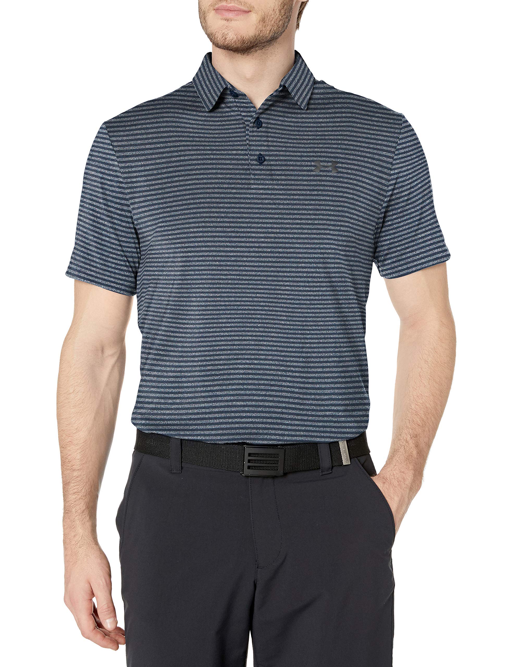 Under Armour Men's Play Off Heather Polo Shirt HeatGear Top 1351131 (Red Heather 608, Medium) — view 13