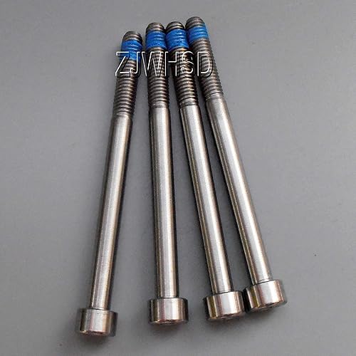4 tornillos M6 x 2.953in titanio Ti tornillo Allen cabeza hexagonal + bloqueo de rosca azul grado aeroespacial