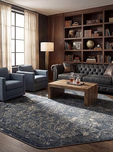 Miniatura 37 de Rugs.com Oregon Collection - Alfombra de pelo bajo color marfil de 7 x 10 pies, perfecta para salas de estar, comedores grandes, planos abiertos