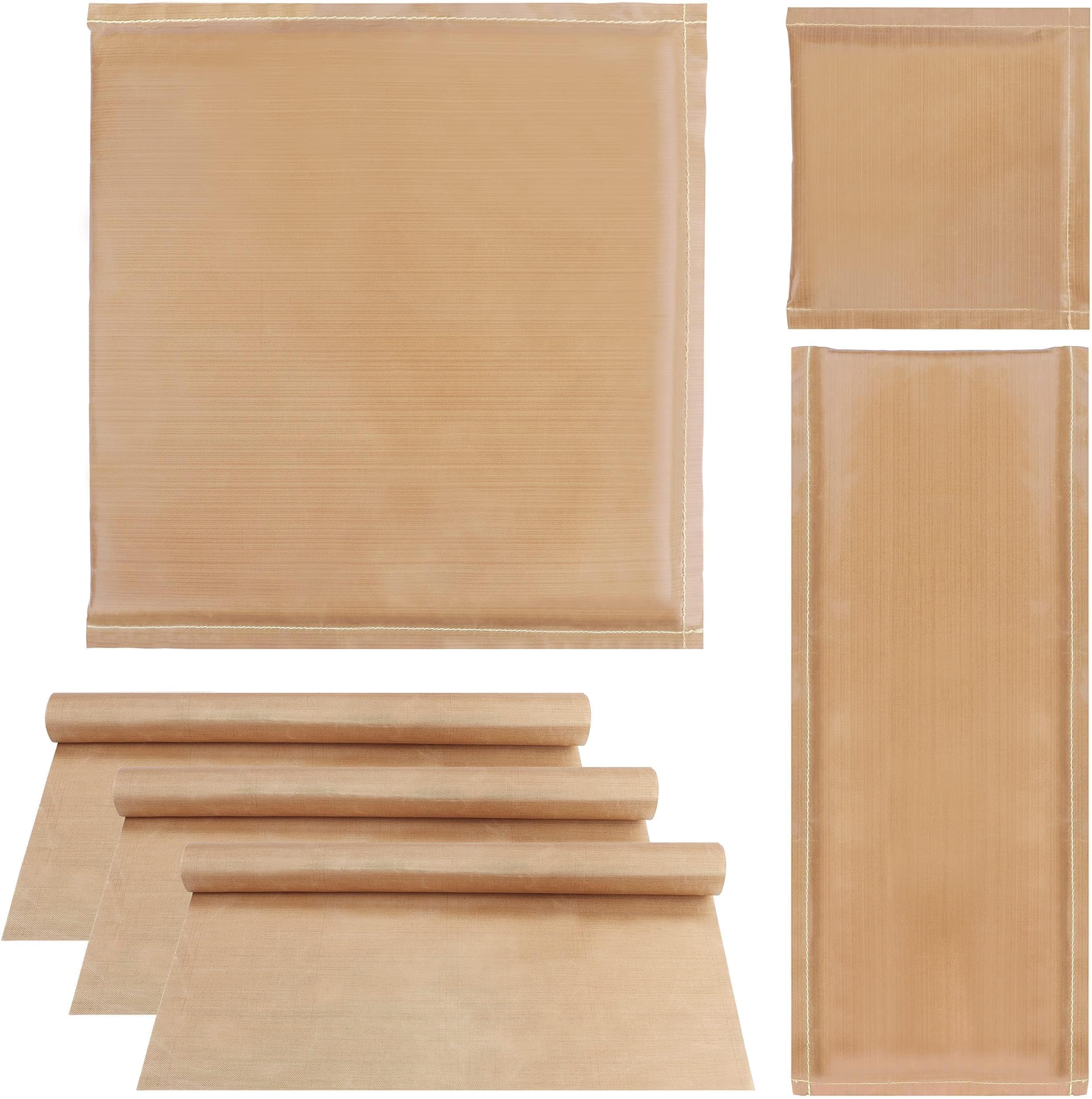 Belle Vous 3 Pack Heat Press Pillow Bundle - 3 Sizes of Transfer Teflon Pillow and 3 Heat Sheets - Reusable Heat Resistant Mats for Heat Press Digital Transfer, Ironing, and Vinyl Projects