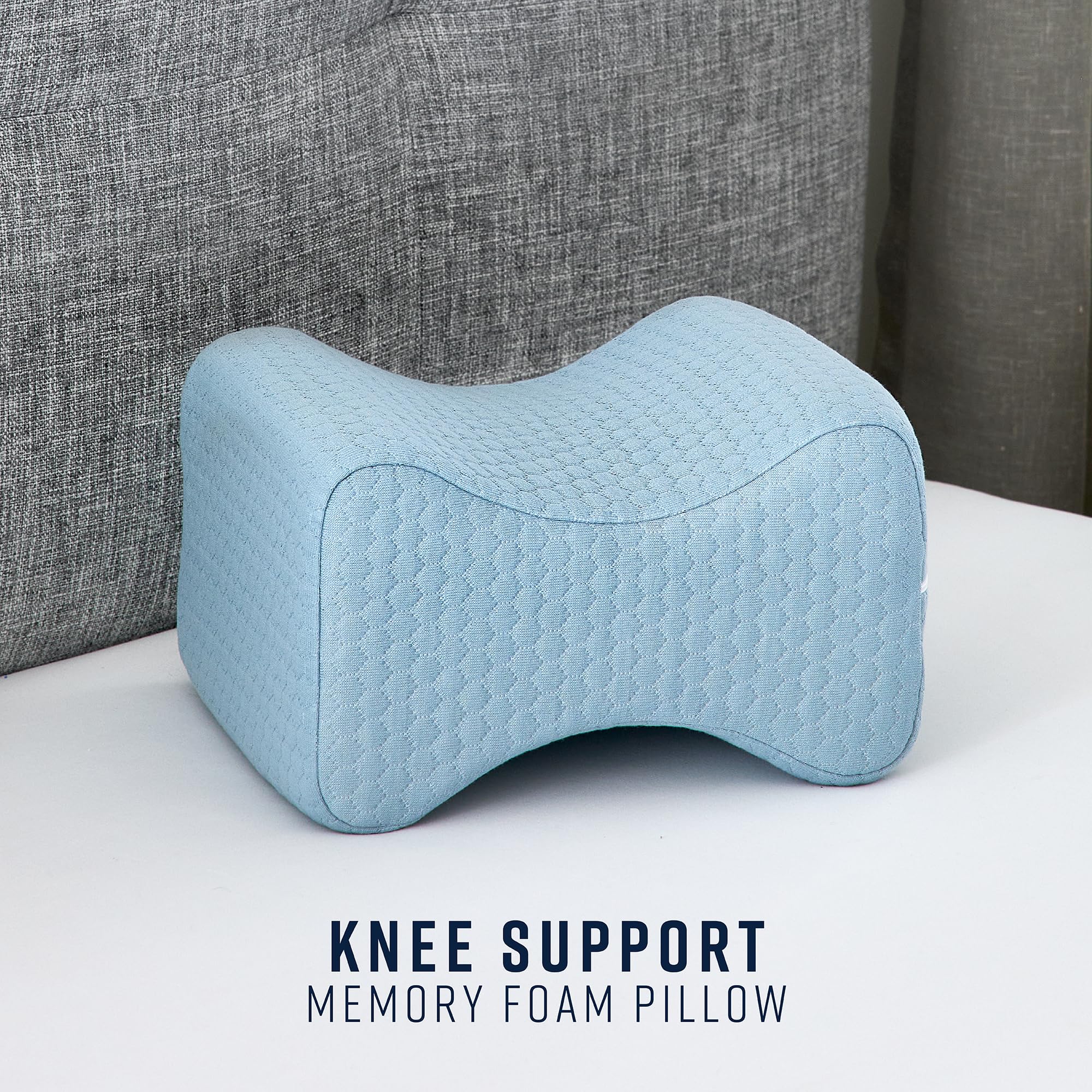 BODIPEDIC Essentials Knee Support Memory Foam Accessory Pillow - Contoured Knee, Leg, Thigh Support 10