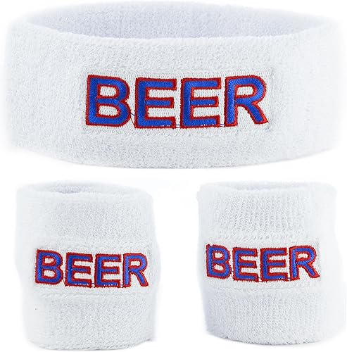 Funny Guy Mugs Conjunto de bandas para el sudor unisex (3 unidades 1 diadema y 2 muñequeras)