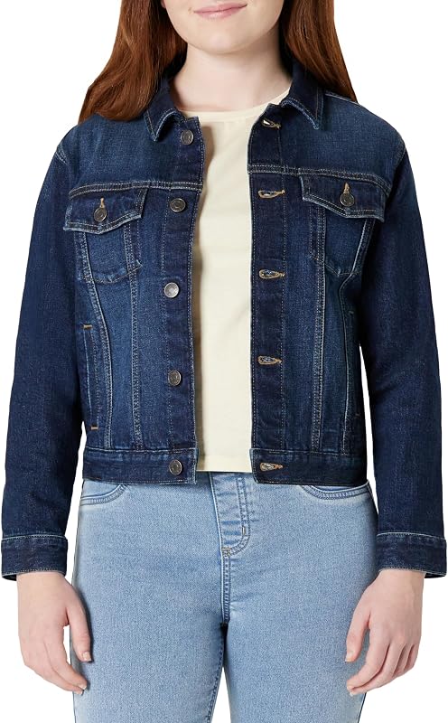 Unisex Kids' Medium Stretch Regular-Fit Denim Trucker Jacket