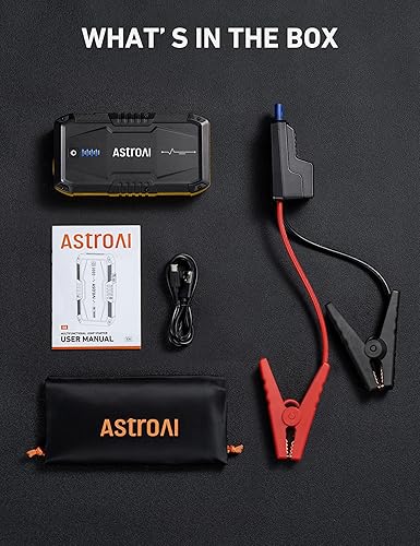 Miniatura 8 de AstroAI Arrancador de batería de coche S8, paquete de batería de arranque de coche para motores de gasolina de hasta 6.0L y 3.0L diésel, caja de