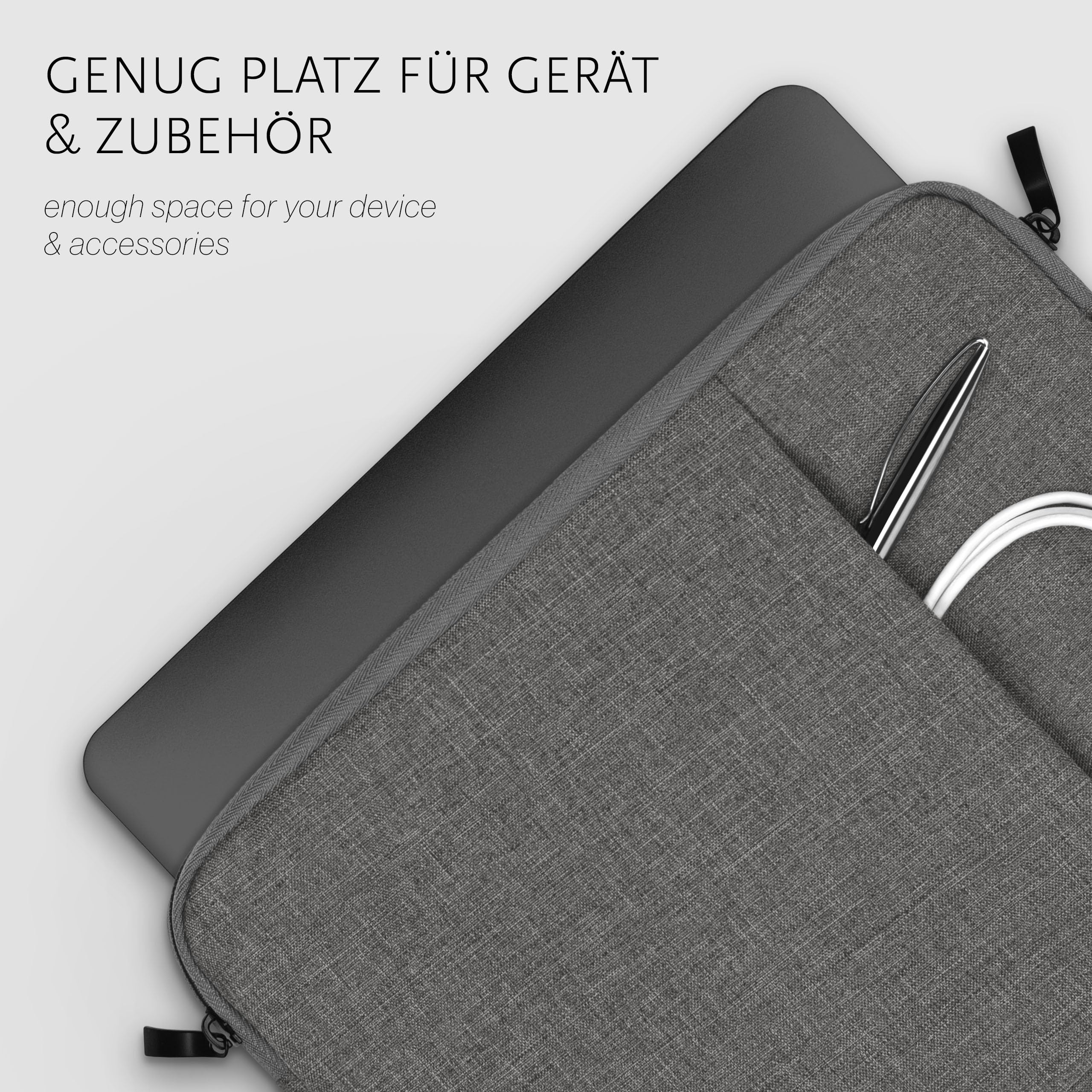 moex Etui na tablet Huawei MatePad Pro 13.2 (2025), kieszeń z zamkiem błyskawicznym i kieszenią na akcesoria, nylonowa tkanina rękaw miękko wyściełany, etui ochronne, minimalistyczne etui na deskę