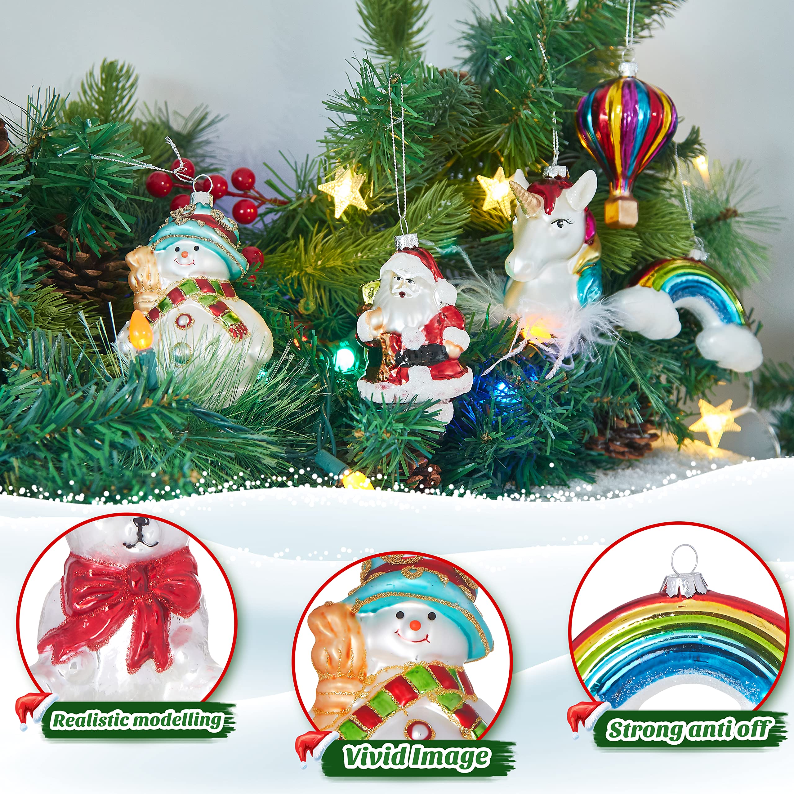 Amazon.co.jp: HappySpot ガラス製ホッキョクグマシリーズ クリスマス