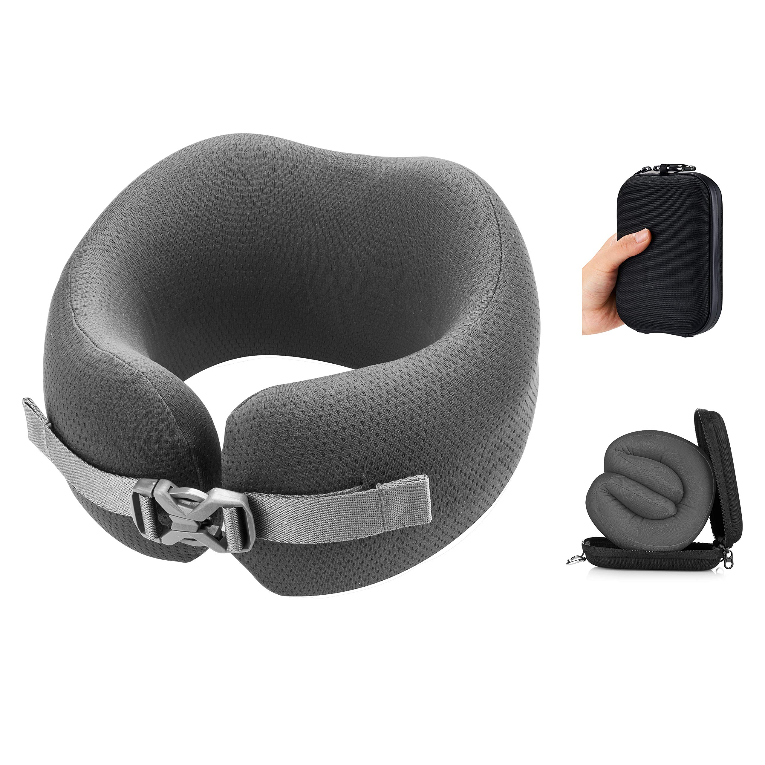 EASYNAP Pocket Air Travel Pillow Memory Foam New Formula Big Neck Size Basic