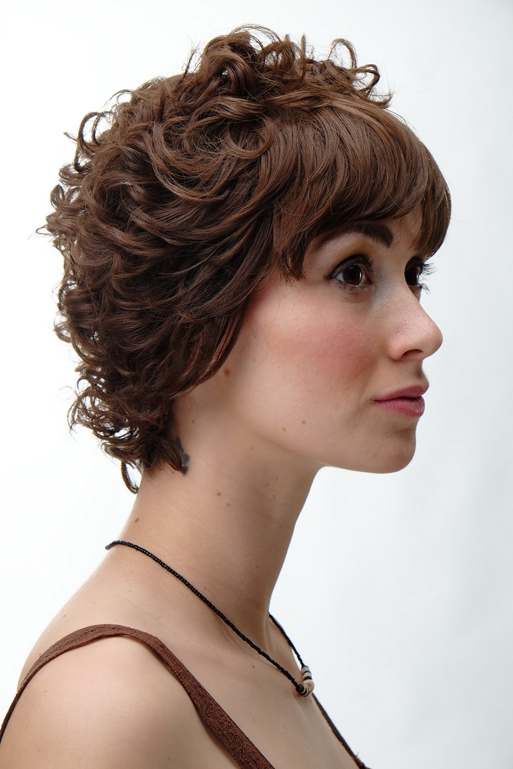 WIG ME UP - Wig romantic curls short bangs brown DHL149214-8, Medium ash brown (8), 23.62 inch - Image 2