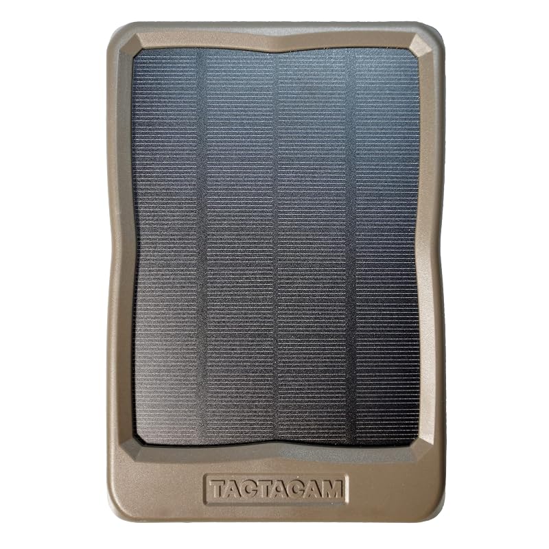 Painel Solar Externo TACTACAM com Bateria de Lítio Integrada para Câmeras de Trilha Reveal X 2.0, X, Gen 1, SK e XB