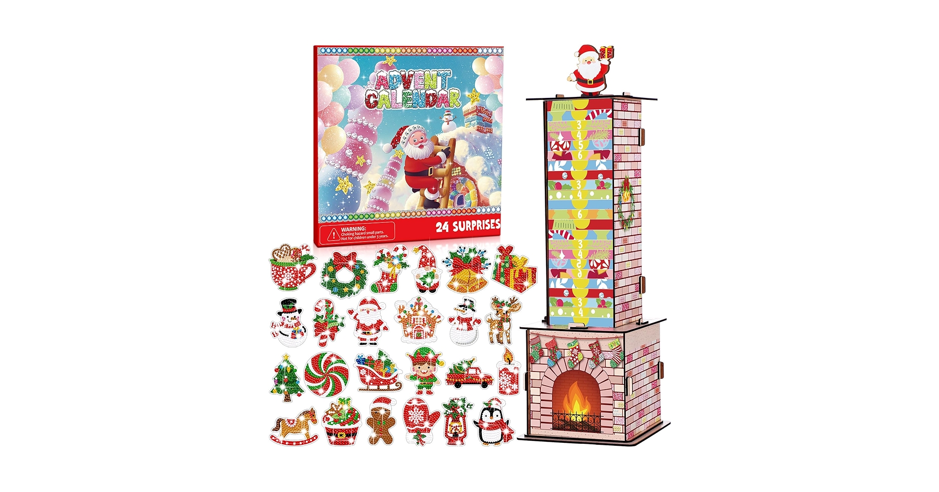 アドベントカレンダー　サンタイズカミング Amazon.com: Santa's Workshop Fabric Advent Calendar