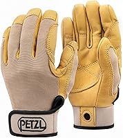 Petzl Cordex Lightweight Belay Rappel Gloves - Durable Goat Leather for Climbing Grip & Dexterity