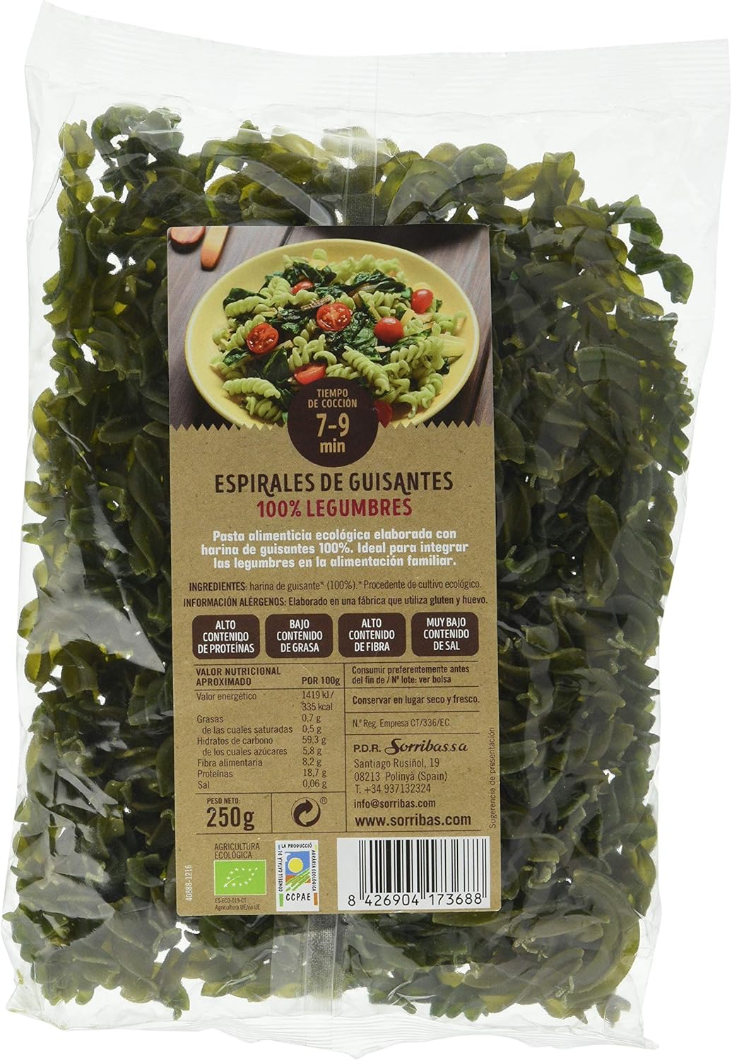 Biográ Espiral De Guisantes Biogra Bio - 250 g - Imagen 2