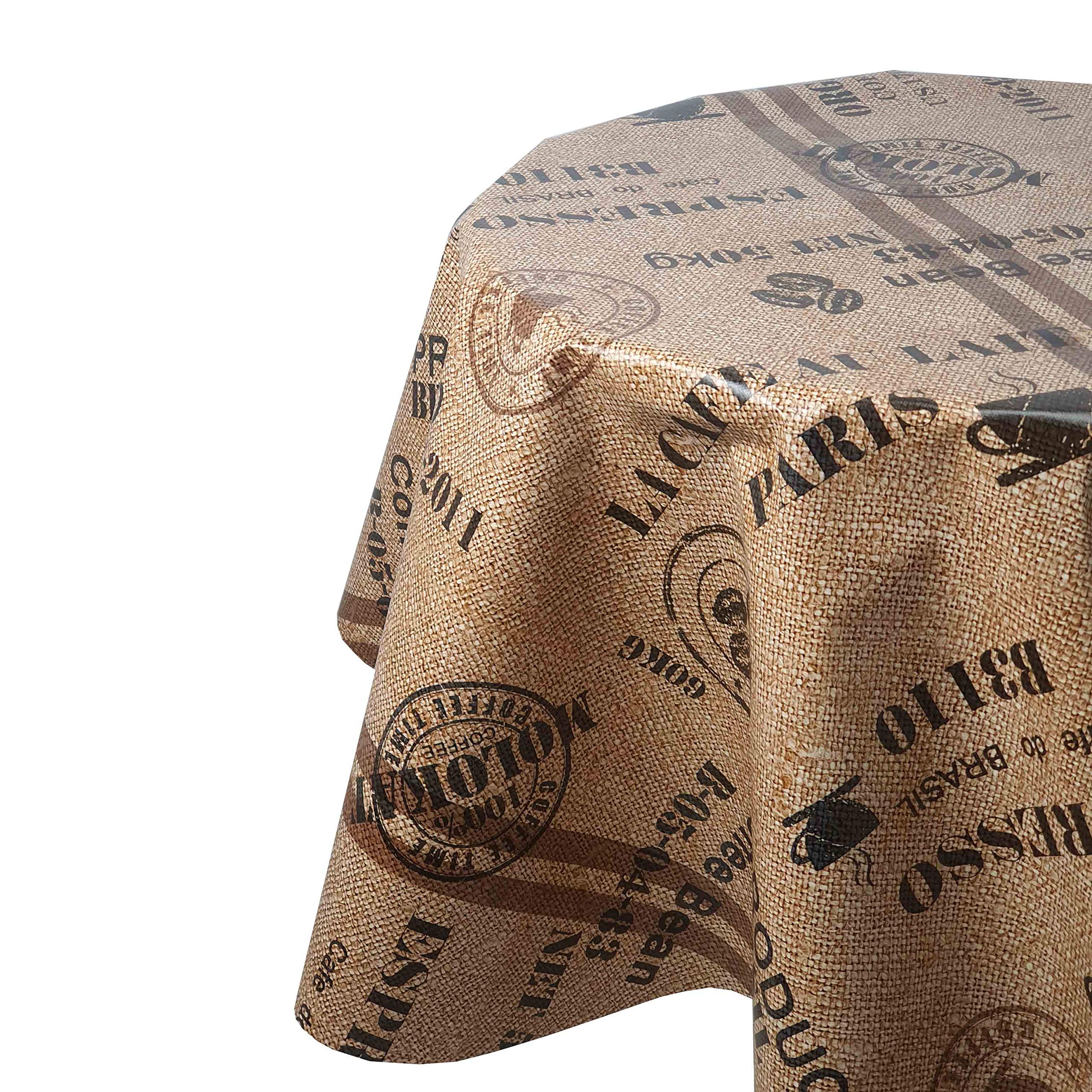 Wachstuchtischdecke Kaffeesack Rund 120 cm