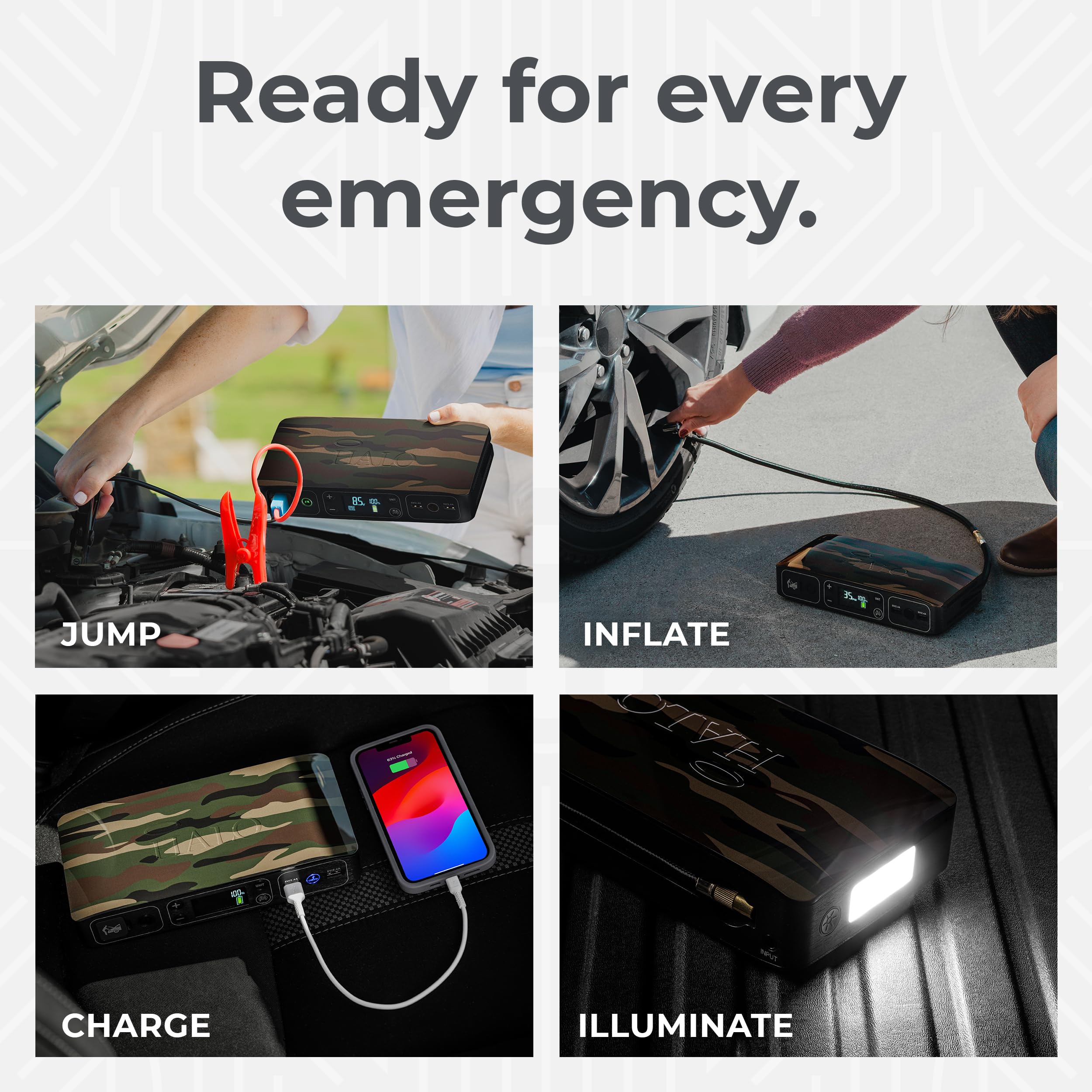 Amazon.com: HALO Bolt Air 58830 Portable Car Battery Jump Starter