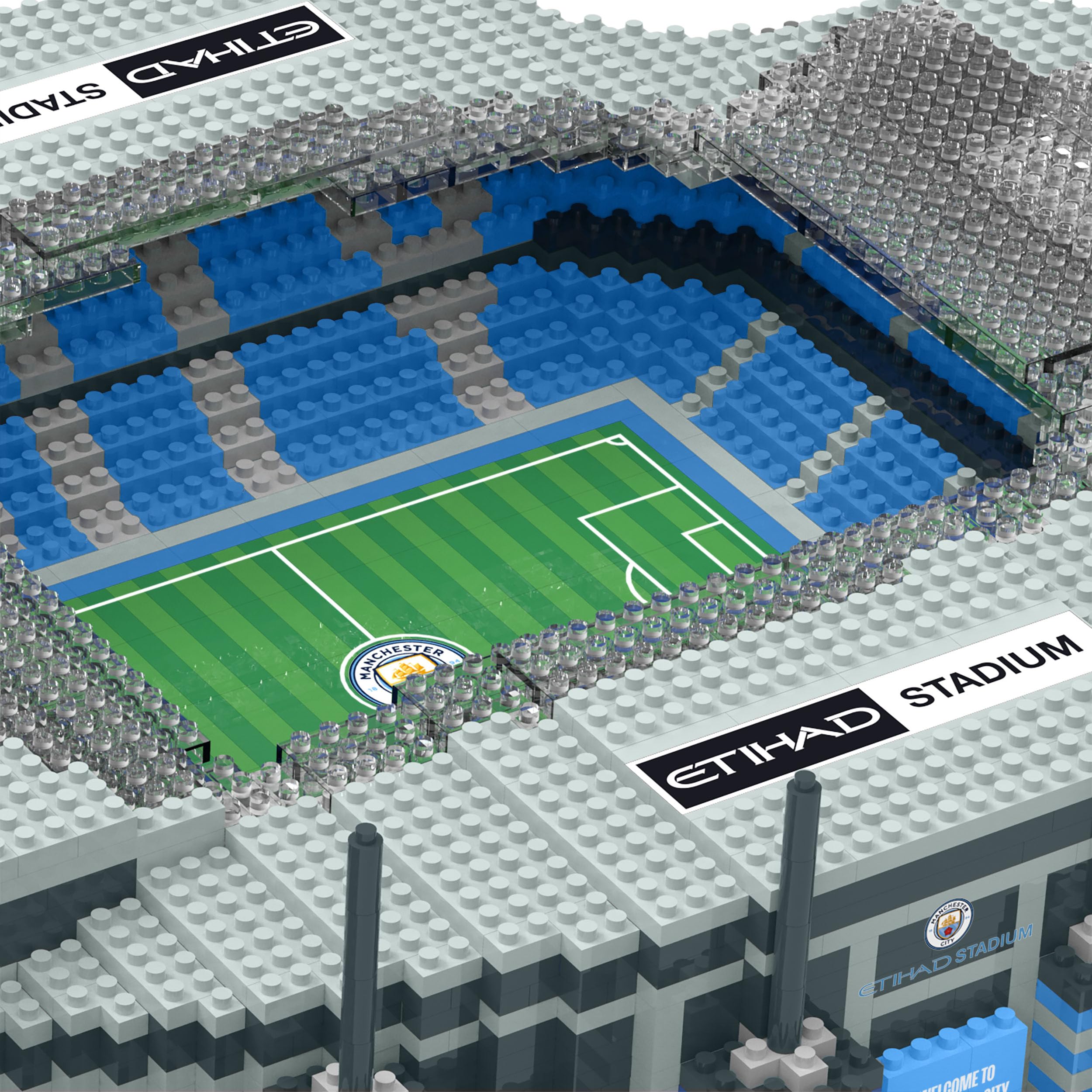 FOCO Produit sous Licence Officielle Manchester City FC Etihad BRXLZ Stade 3D Briques Jouet de Construction Modèle