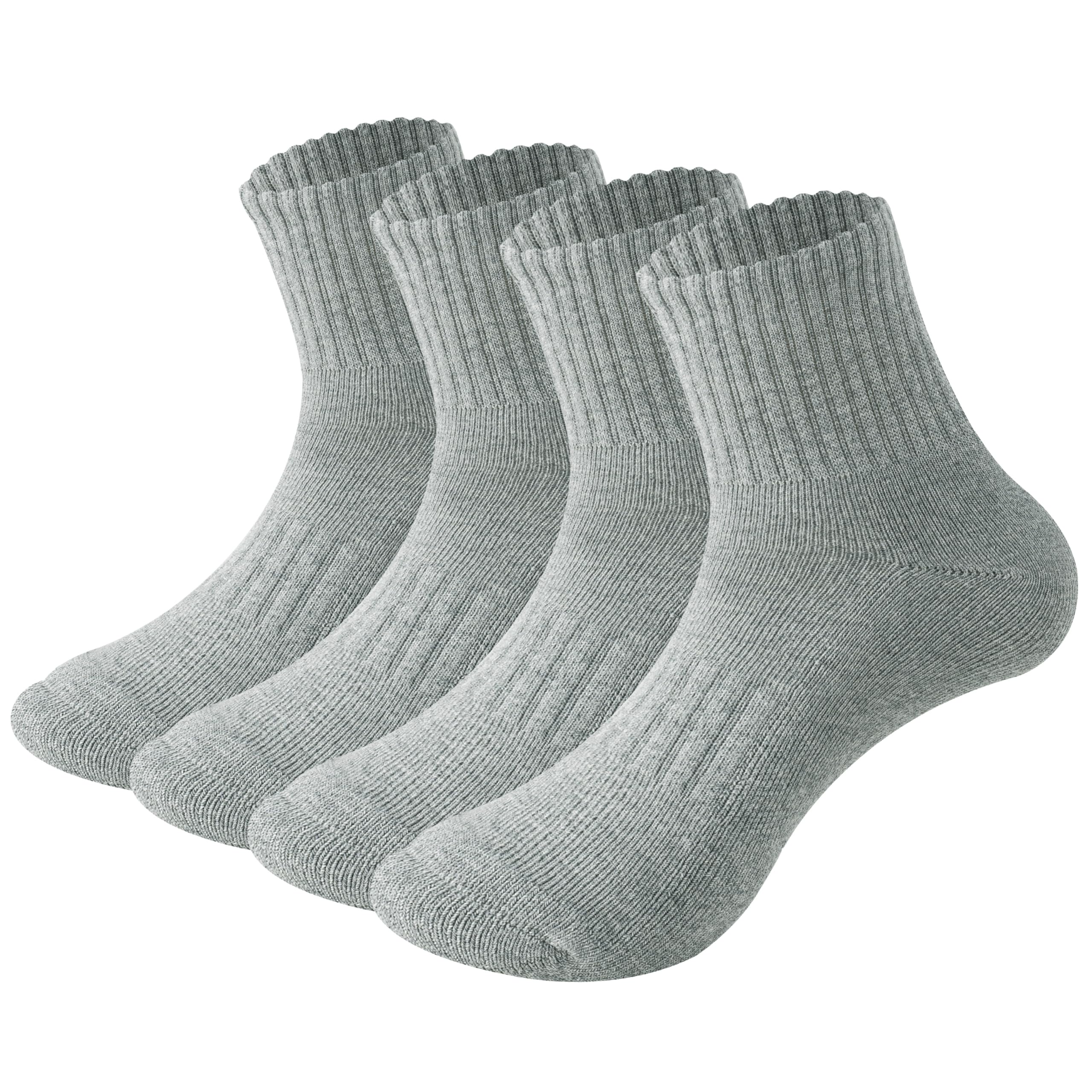 MAGIARTE Womens Athletic Cotton Mini Crew Socks Thick Cushioned Running Hiking Multi Sports Socks for Women 4 Pairs
