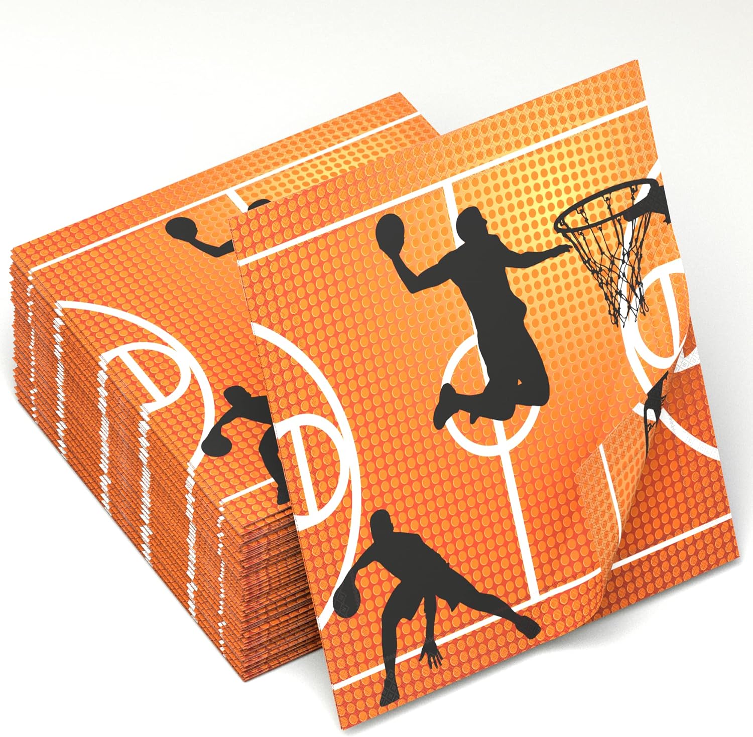 LMJUNZZ 120 Pcs Basketball Party Napkins Basketball