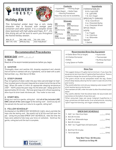 Miniatura 3 de Brewer's Best Kit de ingredientes de cerveza-Holiday Ale