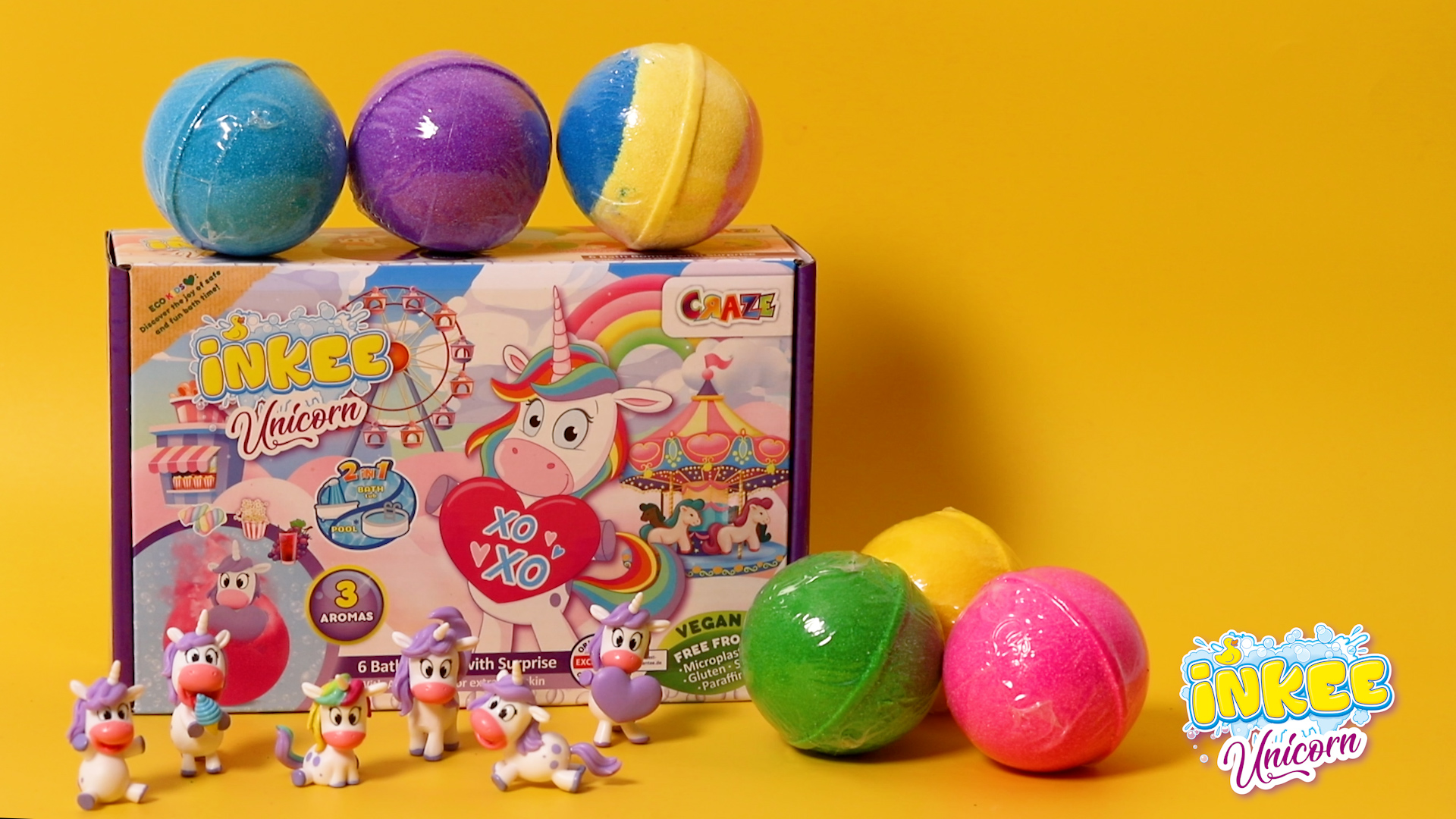 Bombas de Baño de Unicornio Aromáticas