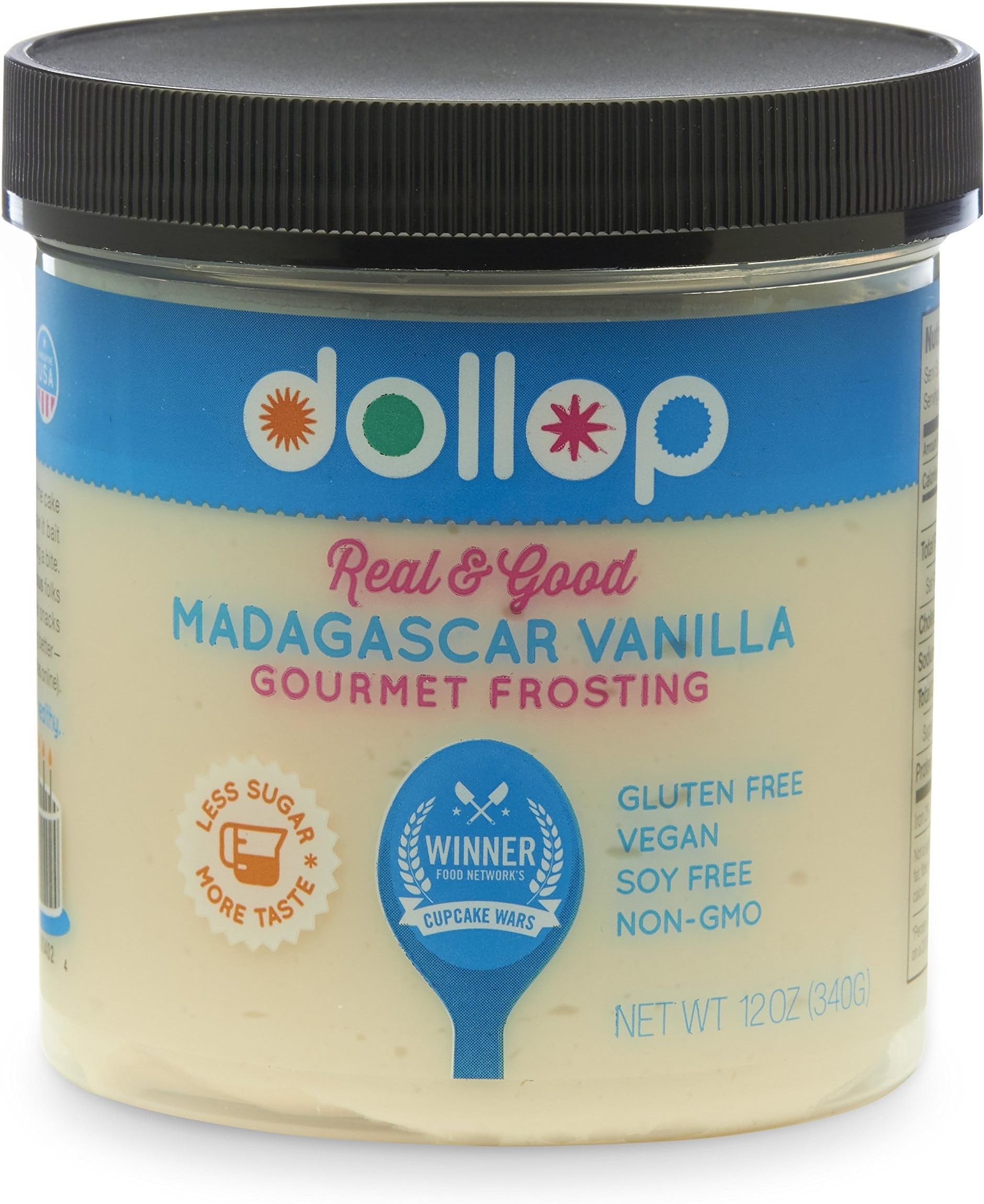 Dollop Gourmet Frosting Vanilla Madagascar, 12 oz