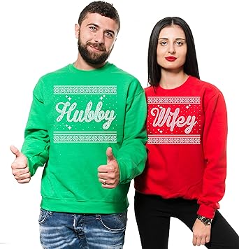 husband and wife christmas sweaters