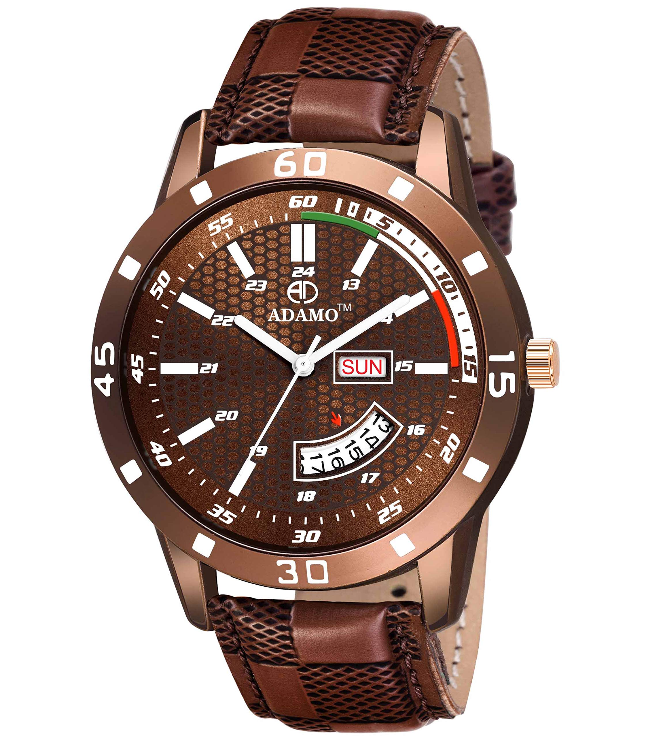 ADAMO Expedition Brown Dial Day & Date Mens & Boys Watch 846EEL14 (B07ZXB8LW3) Amazon Price History, Amazon Price Tracker