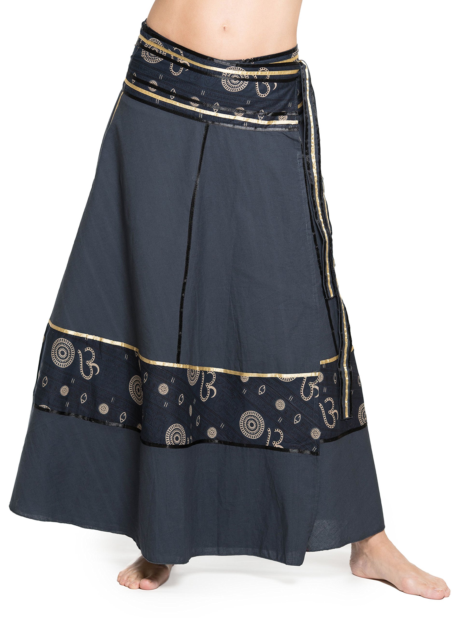 Gonna a Portafoglio - Gonna Maxi dall'india, con Nastri - Molti Disegni Differenti