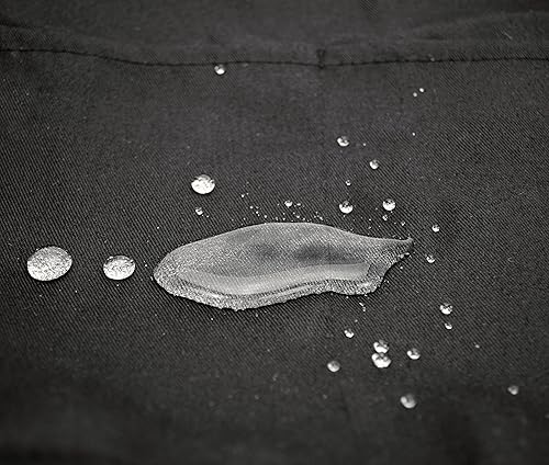 Miniatura 7 de Mato & Hash Delantal de cintura de 3 bolsillos de doble cara con soporte para bolígrafos, delantal impermeable para Severs, camareros, cocina,