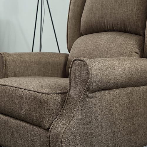 Miniatura 9 de HOMCOM Vibration Massage Recliner Chair for Living Room with Heat, Wingback Single Sofa, Modern Linen Fabric Push Back Reclining Chair with