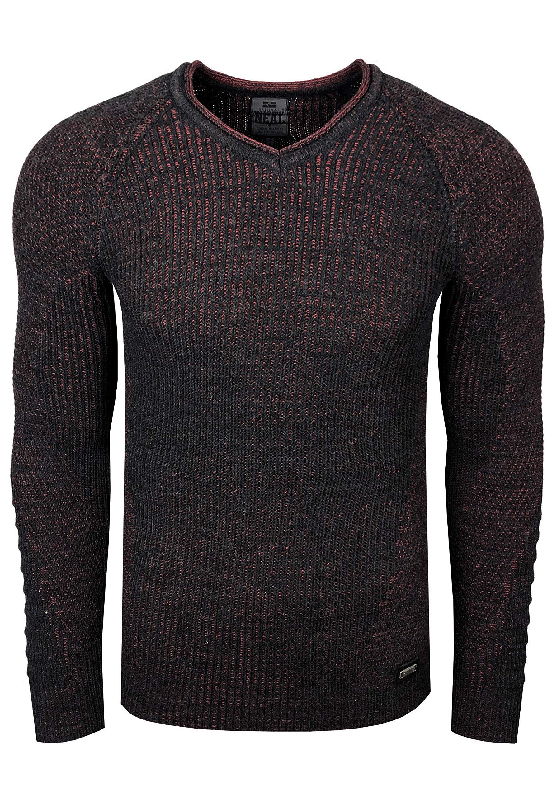 Rusty Neal Jersey Para Hombre, Cuello Redondo, Punto Fino, Vintage, Manga Larga, De Punto, Lavado Urbano, 393, Antracita, M