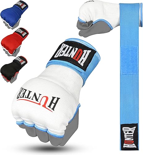 Miniatura 18 de HUNTER - Guantes interiores acolchados con gel y vendas de mano para boxeo, vendas elásticas de entrenamiento rápido para hombres y mujeres,