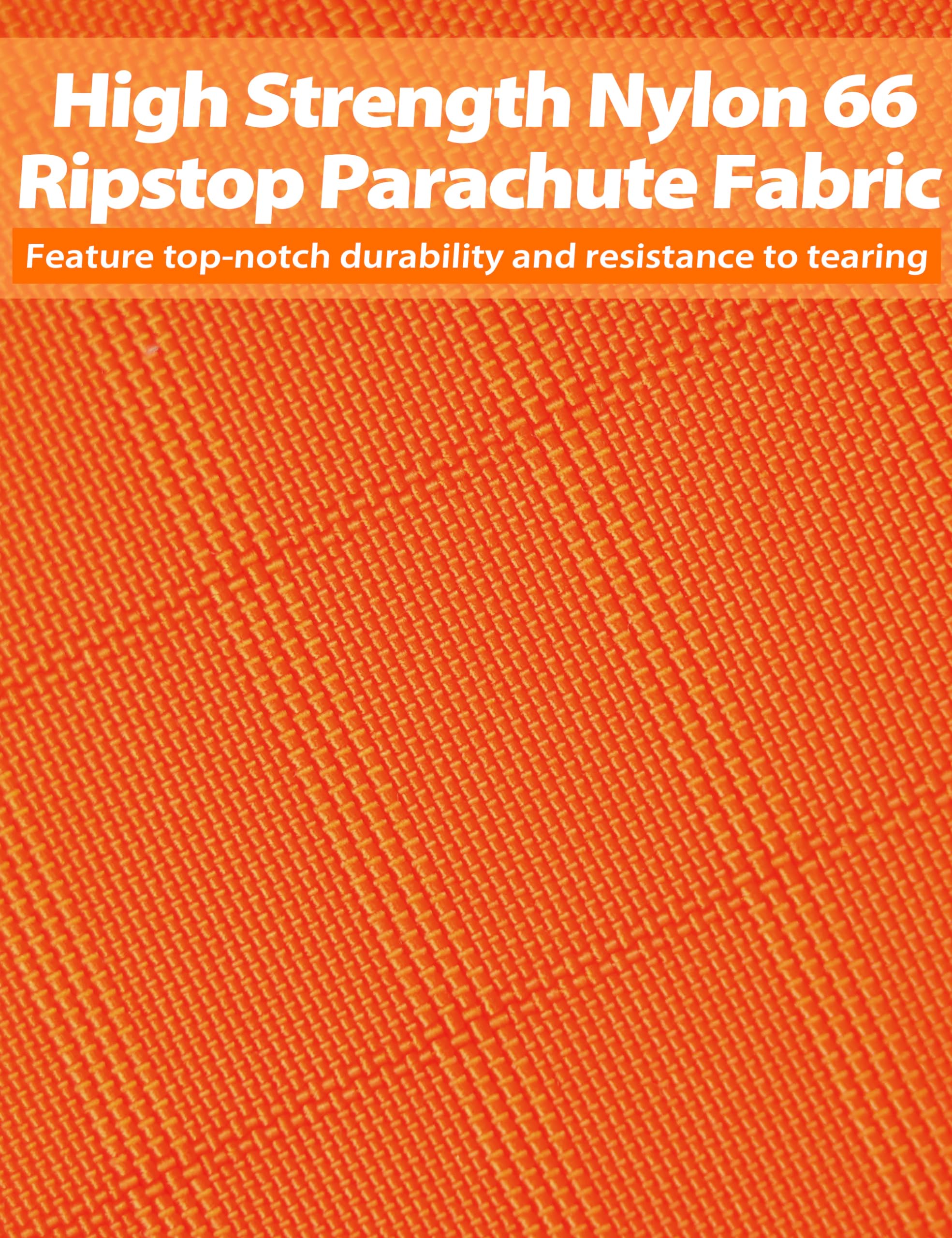 BLUEWING 12ft Parachute Sea Anchor Drift Sock for Fishing Boat Drift Drogue for Boating Stability Orange