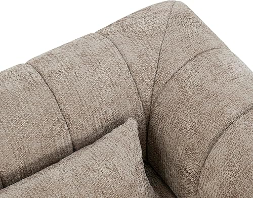 Miniatura 4 de 145.5" Modular Full-Compressed Sectional Sofa, Polyester Boneless Couch with Pillows, Modern Floor Couches for Living Room