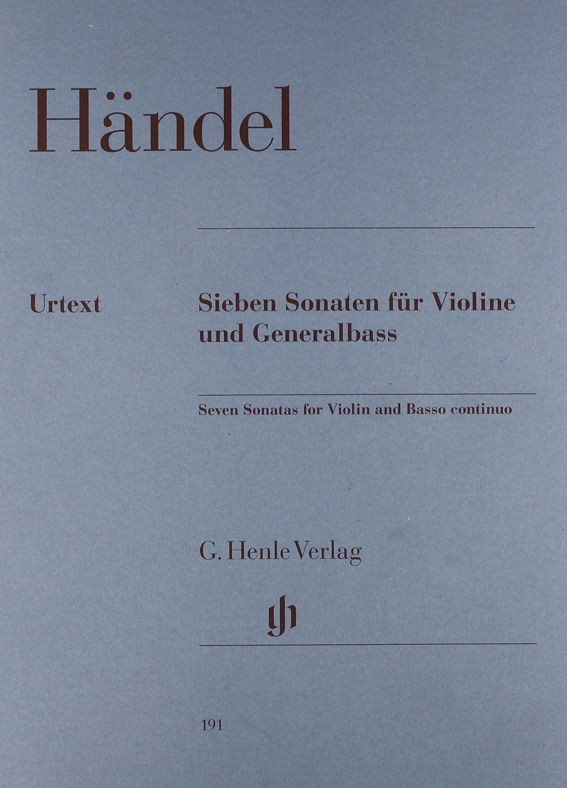 Partition HAENDEL Sonatas Completas Violin Piano Urtext musique baroque