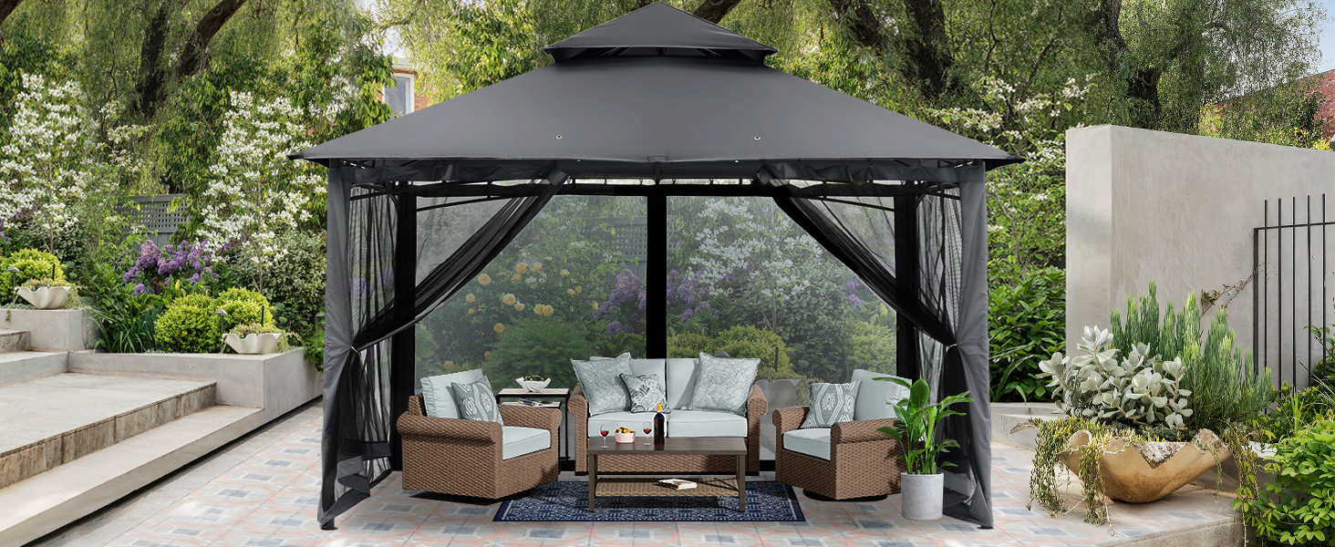 Amazon.com : MASTERCANOPY Outdoor Garden Gazebo for Patios with
