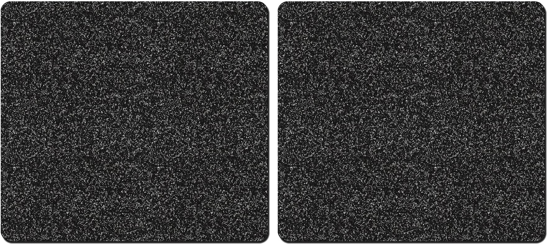 Kesper 36590 - Tabla para cortar, vidrio, diseño de granito, tamaño: 56 x 50 x 1.4 cm, 1 unidad (Paquete de 2)