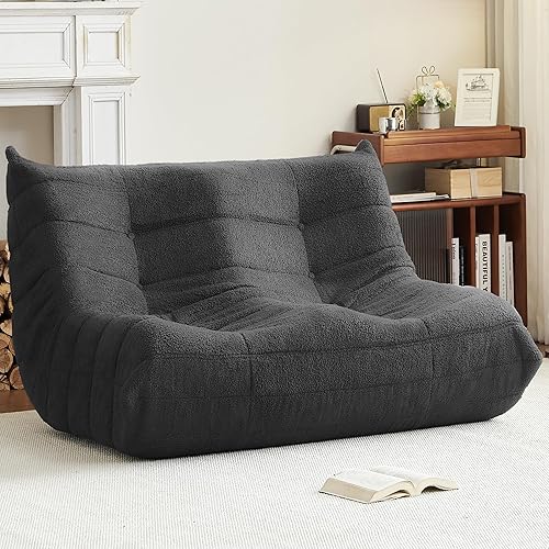 Miniatura 25 de Silla Puf, Silla Puf Fireside Sofá para Adultos, Sillas Puf para Adolescentes con Espuma de Alta Resistencia, Espuma Viscoelástica y Base