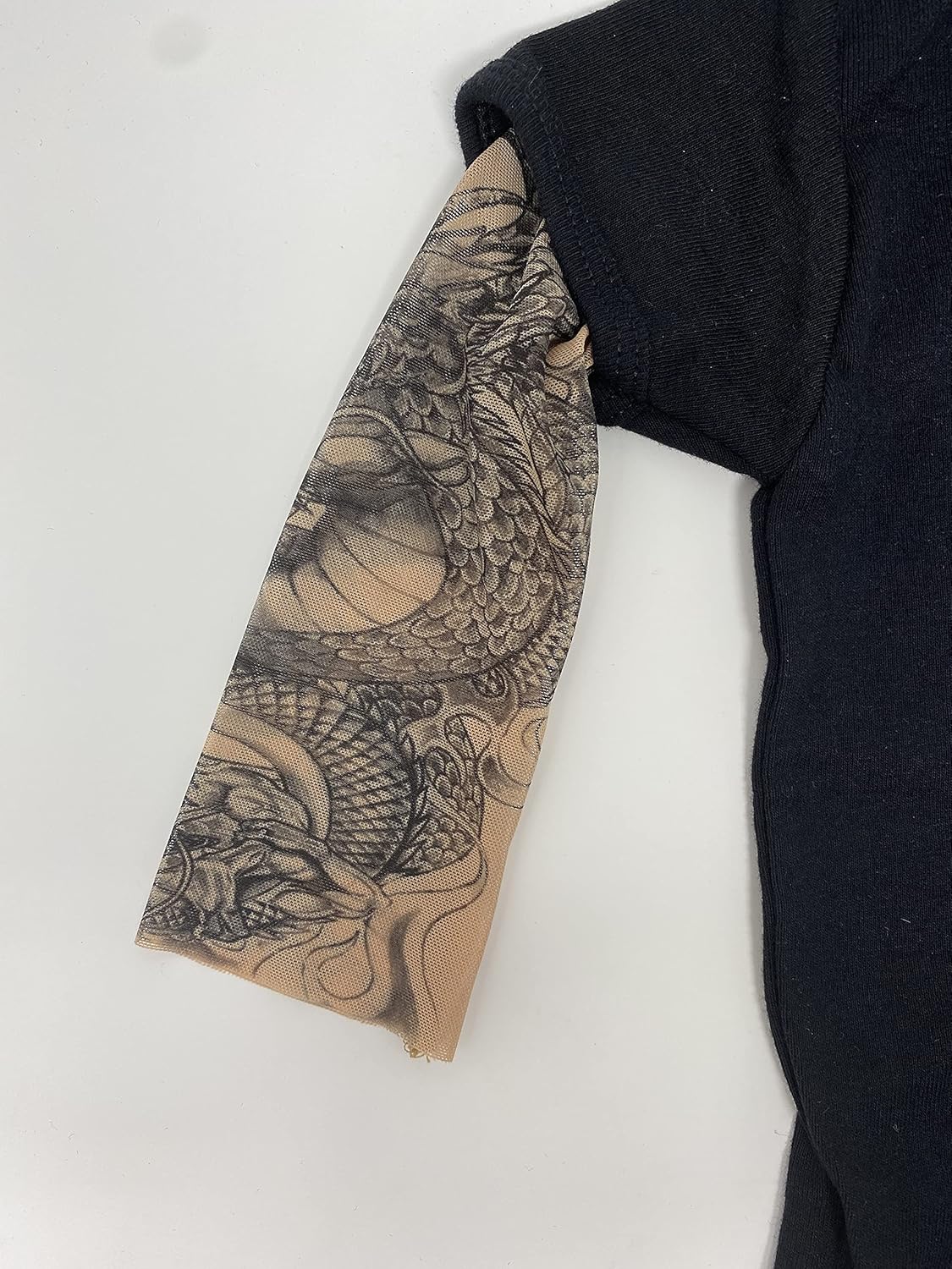 Wild Rose Baby Boys' Tattoo Sleeve Shirt, Grim Reaper/Frankenstein, Black