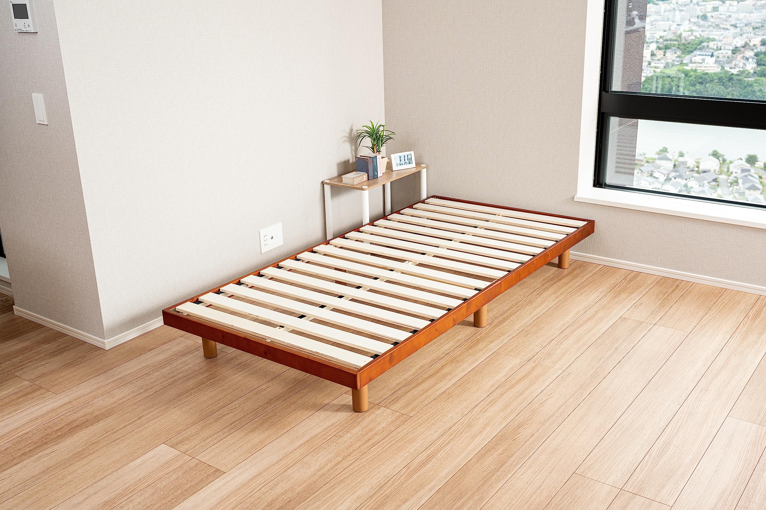 セミダブルベッドフレーム 木製スラット