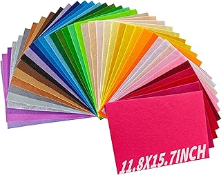 40 Pack Felt Sheets 11.8 x 15.7 Inch, Soft Assorted Craft Felt Fabric Sh...