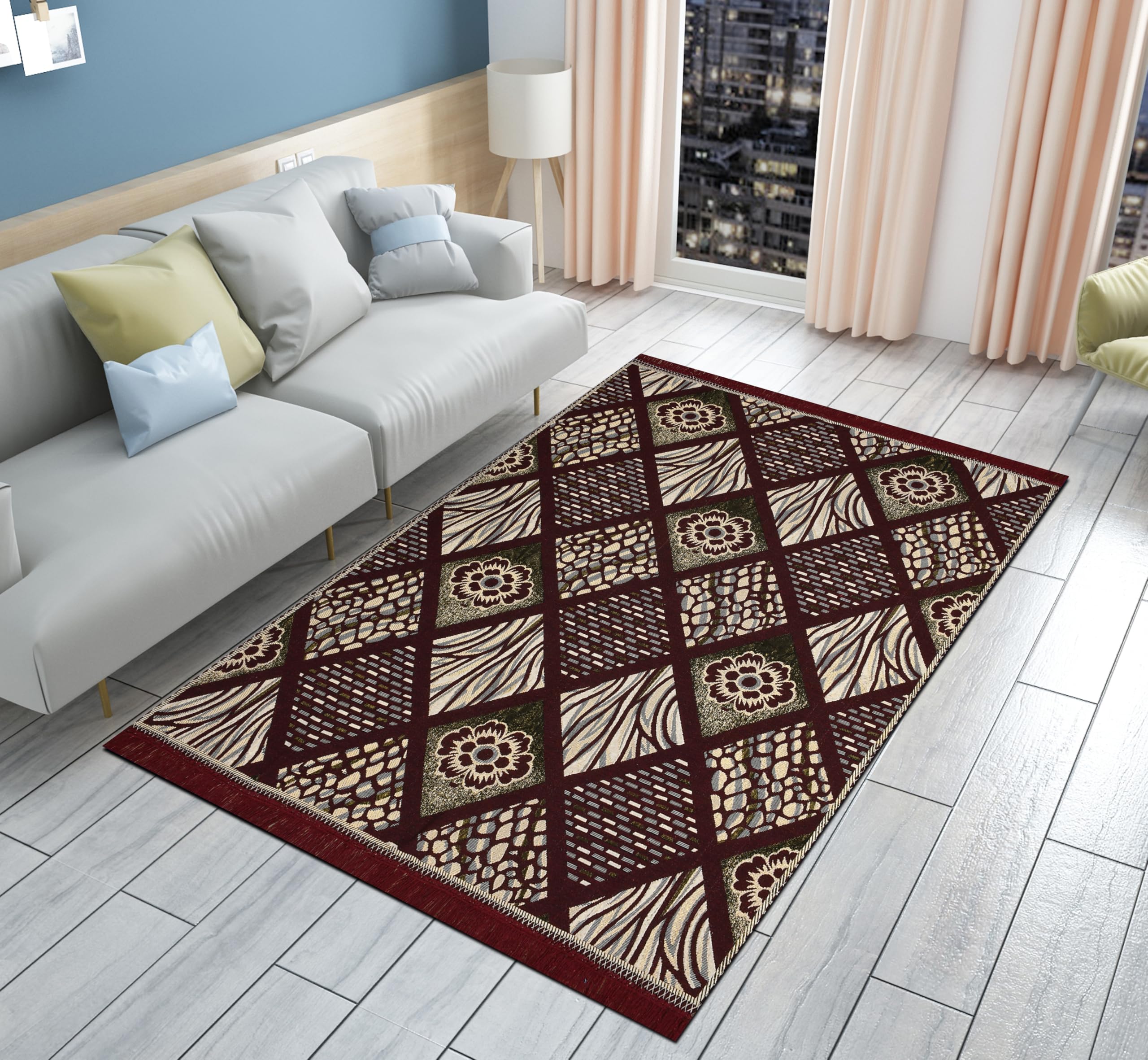 Premium Aqua Velvet Carpet - 4x6 Feet -5