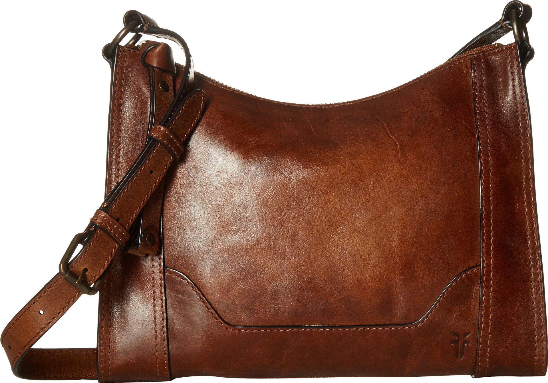 FRYE Women's Melissa Zip Crossbody Cross Body Handbag, Cognac, One Size