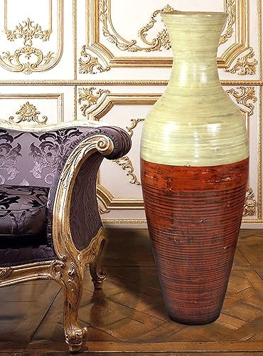 Miniatura 3 de Uniquewise Jarrón de 43 pulgadas de alto, jarrón majestuoso impresionante, jarrón grande y rico, soporte de flores alto, para tu sala de estar,