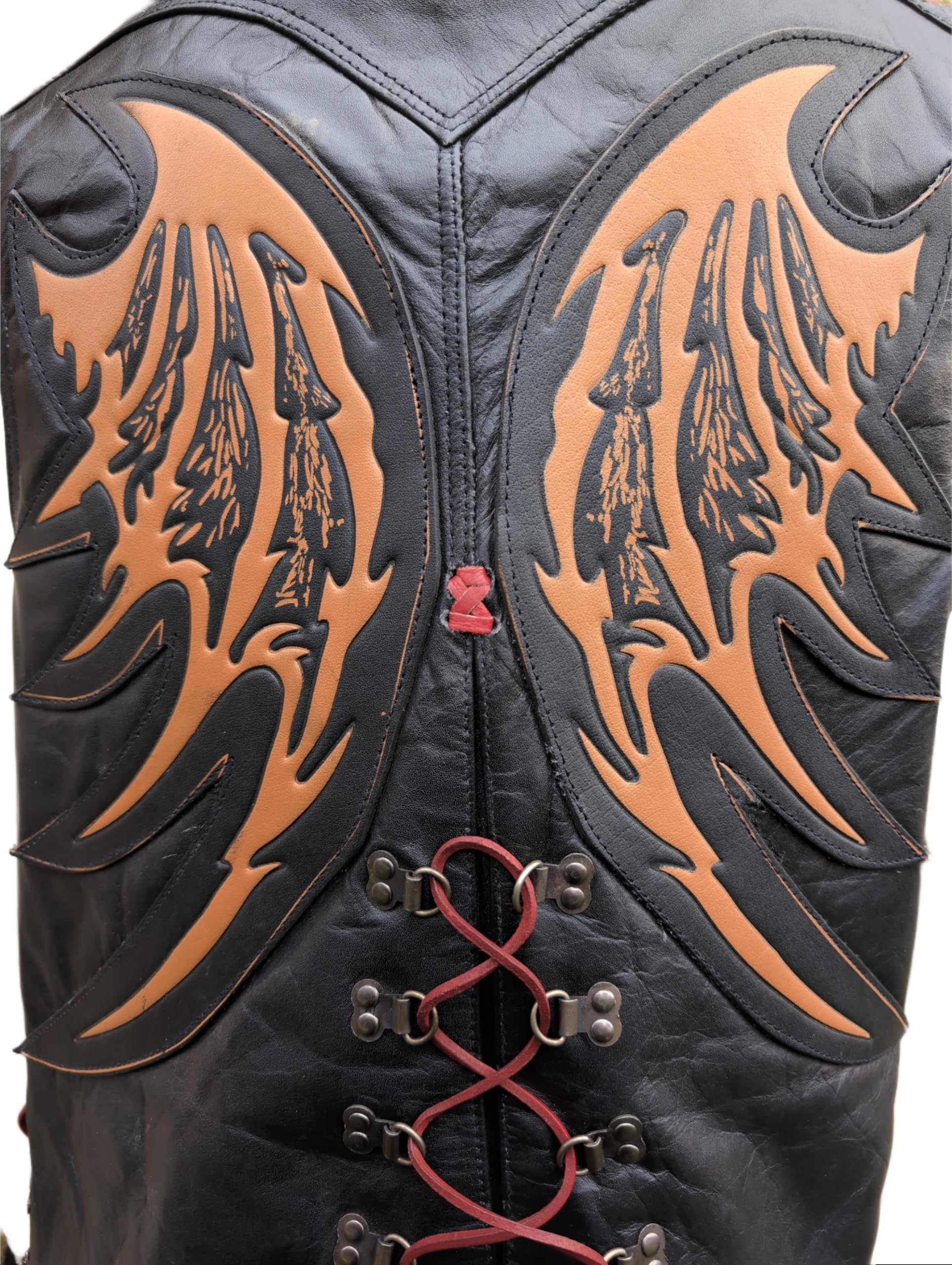 Original Clothes - Lederweste - UNISEX! - Demon Wings Weste - Dämonen Flügel Weste