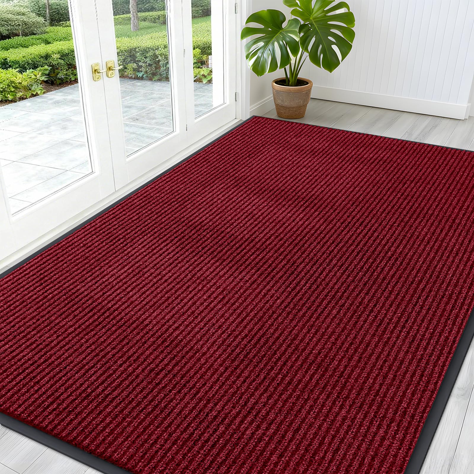 OLANLY Front Door Mat Indoor Outdoor Entrance, Waterproof Heavy Duty Doormat, Fade Resistant, Low Profile, Easy Clean Patio Porch Welcome Floor Mats for Entry, 29.5x17, Beige — view 38