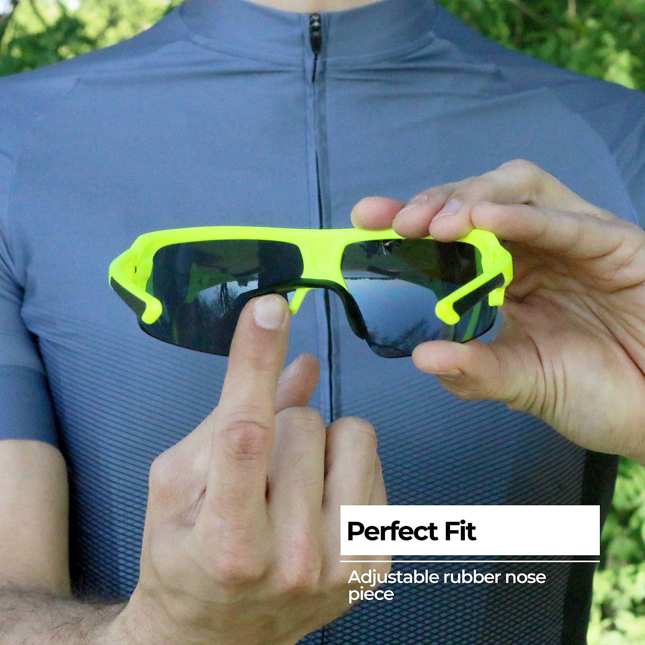 BBB Cycling Sports Glasses for Men & Women with 3 Interchangeable Lenses Lightweight Sunglasses UV Protection Half Frame for Bike Riding Impulse BSG-62